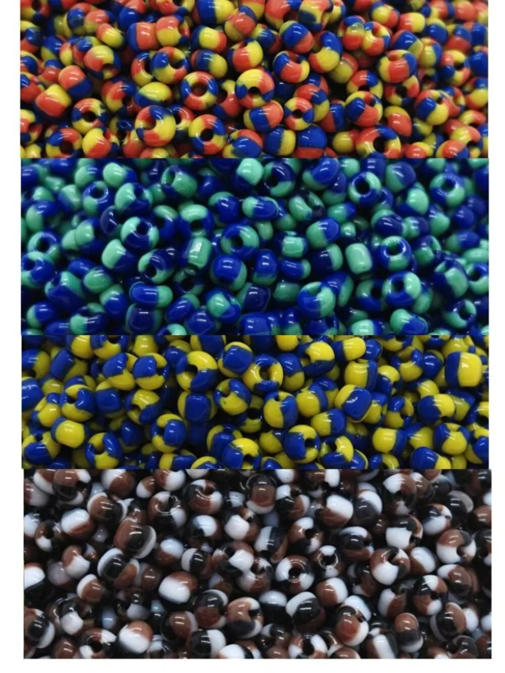 Watermelon-Shaped  Colored Glass Seed Beads  Set of 11 Colors, 3Mm/Approx 55 g